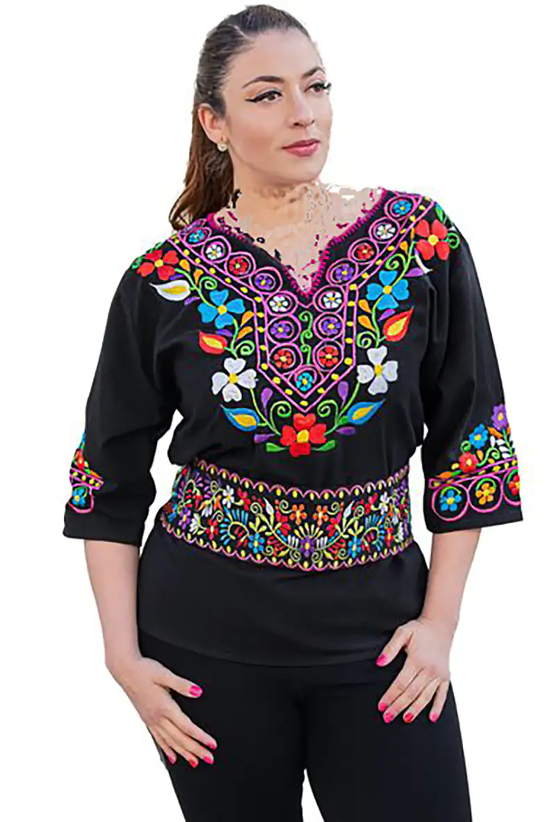 مدل شومیز زنانه به سبک مکزیکی
