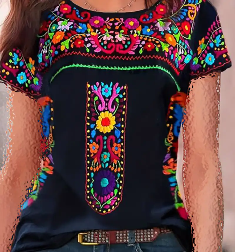 مدل شومیز زنانه به سبک مکزیکی