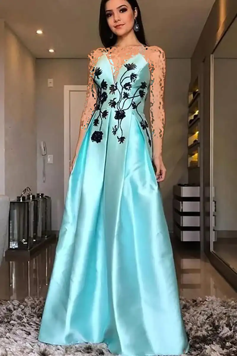 پیراهن ساتن طرحدار گل گلی
