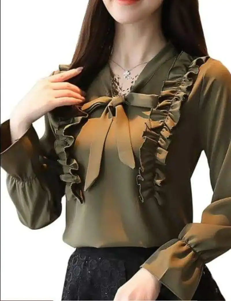 شومیز مجلسی یقه کراواتی زنانه