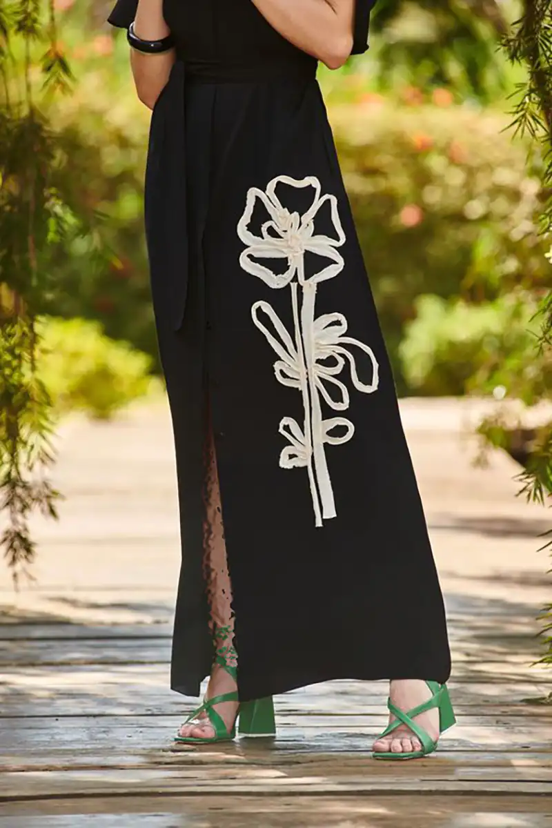 لباس مشکی سنگ دوزی شده مجلسی