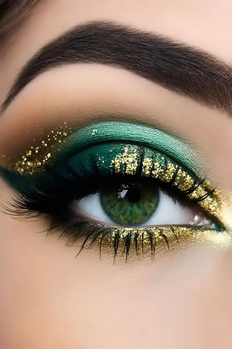 میکاپ چشم با سایه سبز
