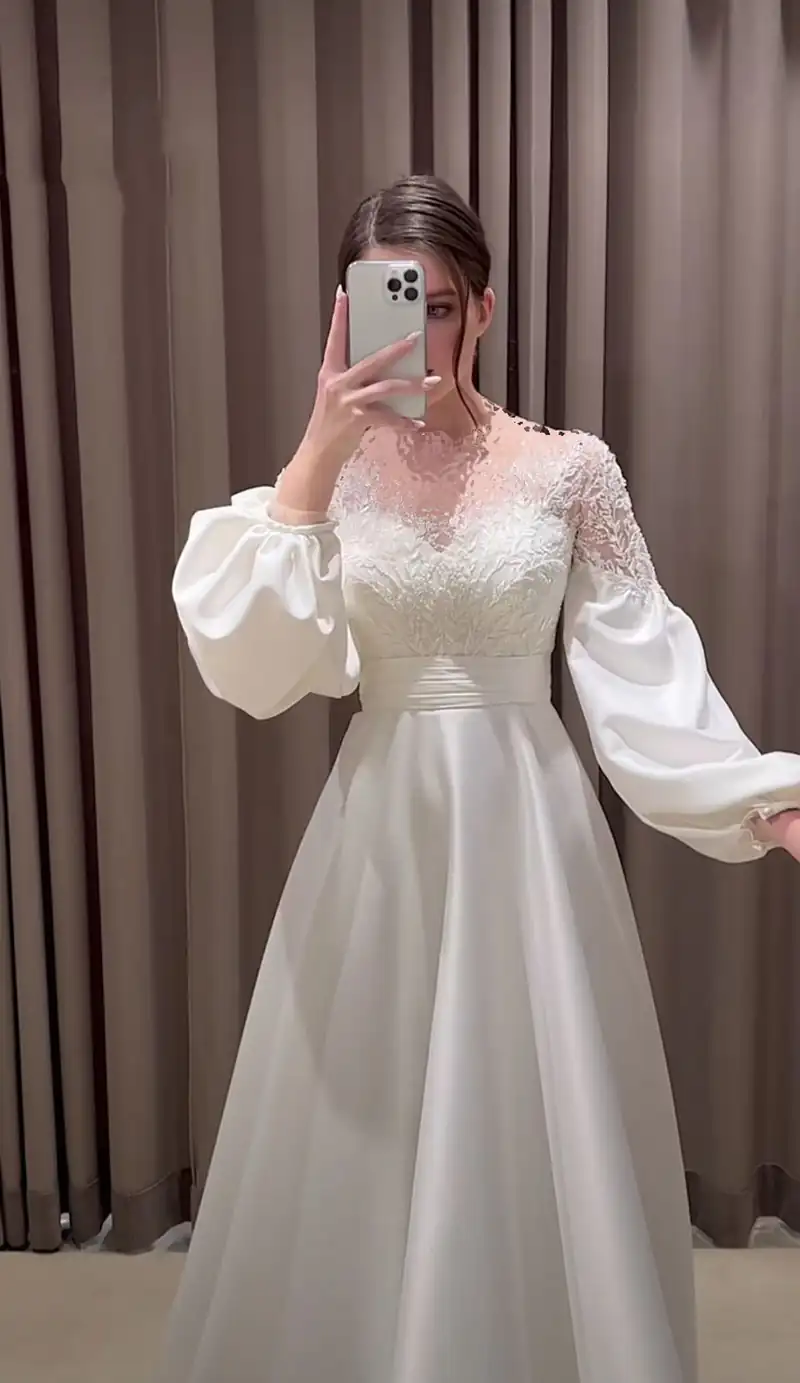 مدل لباس عروس اروپایی ساده و شیک