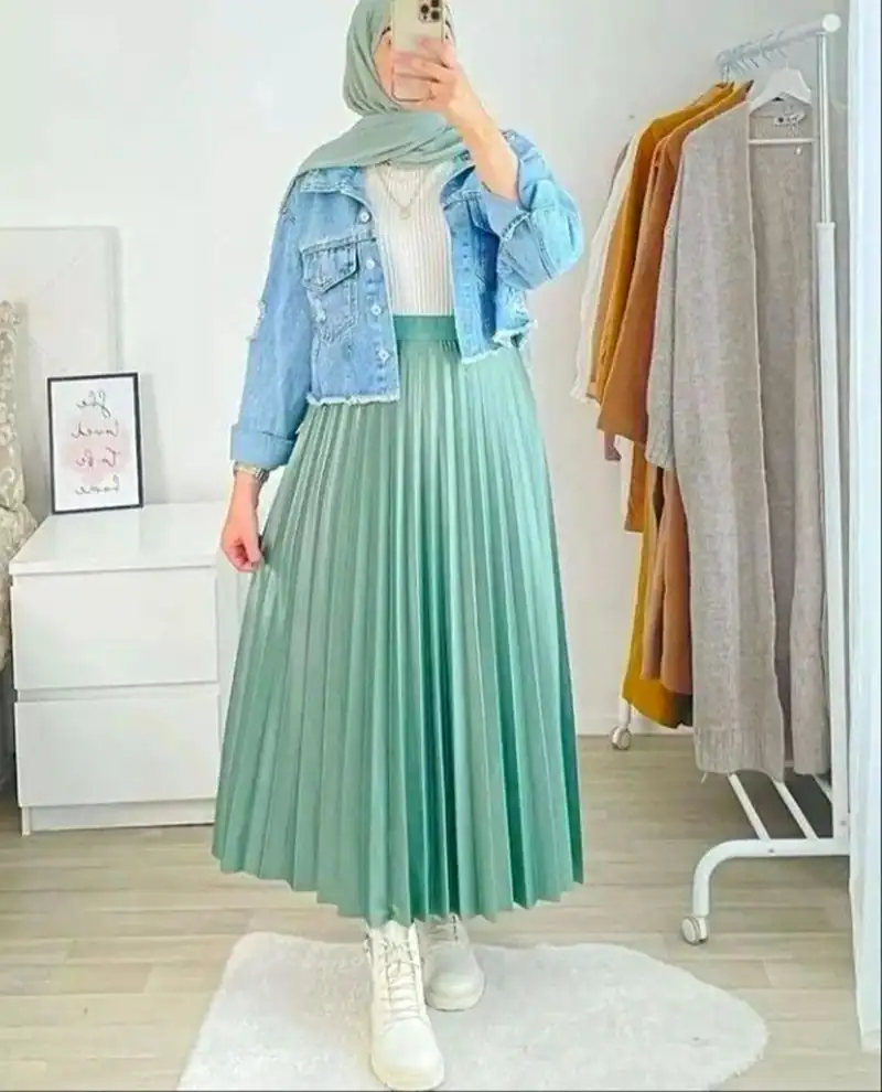 مدل دامن پلیسه بلند زنانه