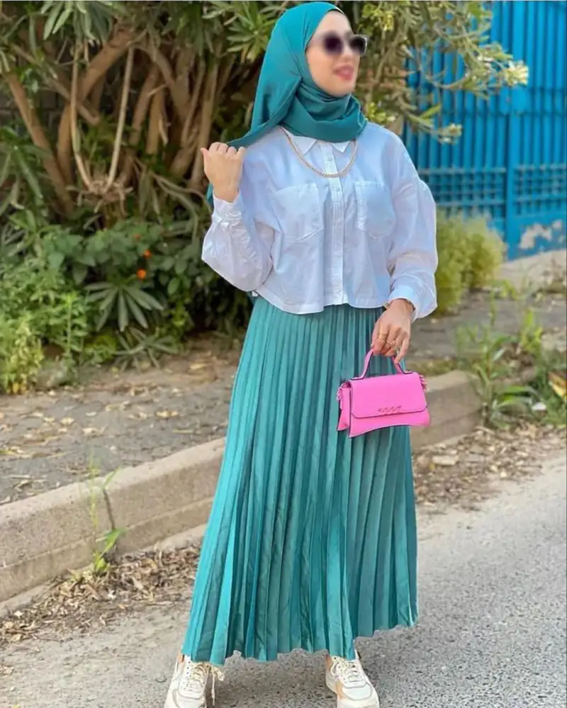 مدل دامن پلیسه بلند زنانه