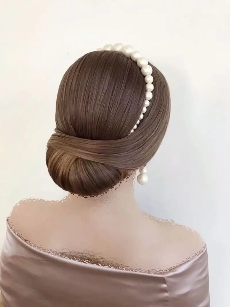 مدل شنیون ساده و خاص باکلاس
