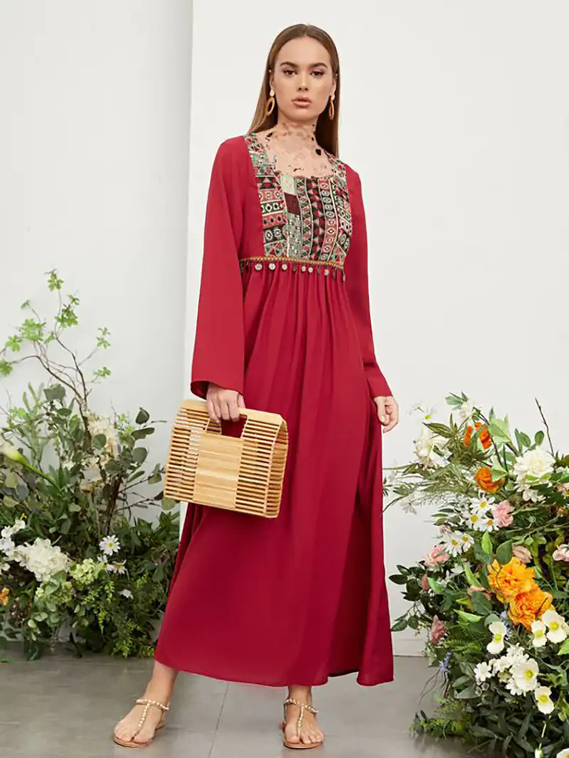 مدل پیراهن نخی تو خونگی سنتی