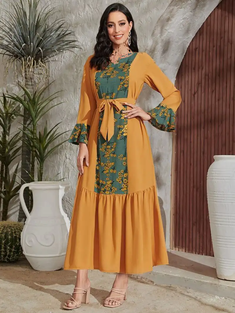 مدل پیراهن نخی تو خونگی سنتی