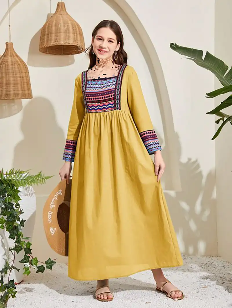 مدل پیراهن نخی تو خونگی سنتی
