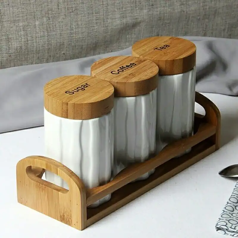 ست بانکه سه عددی جای چای و شکر و قهوه
