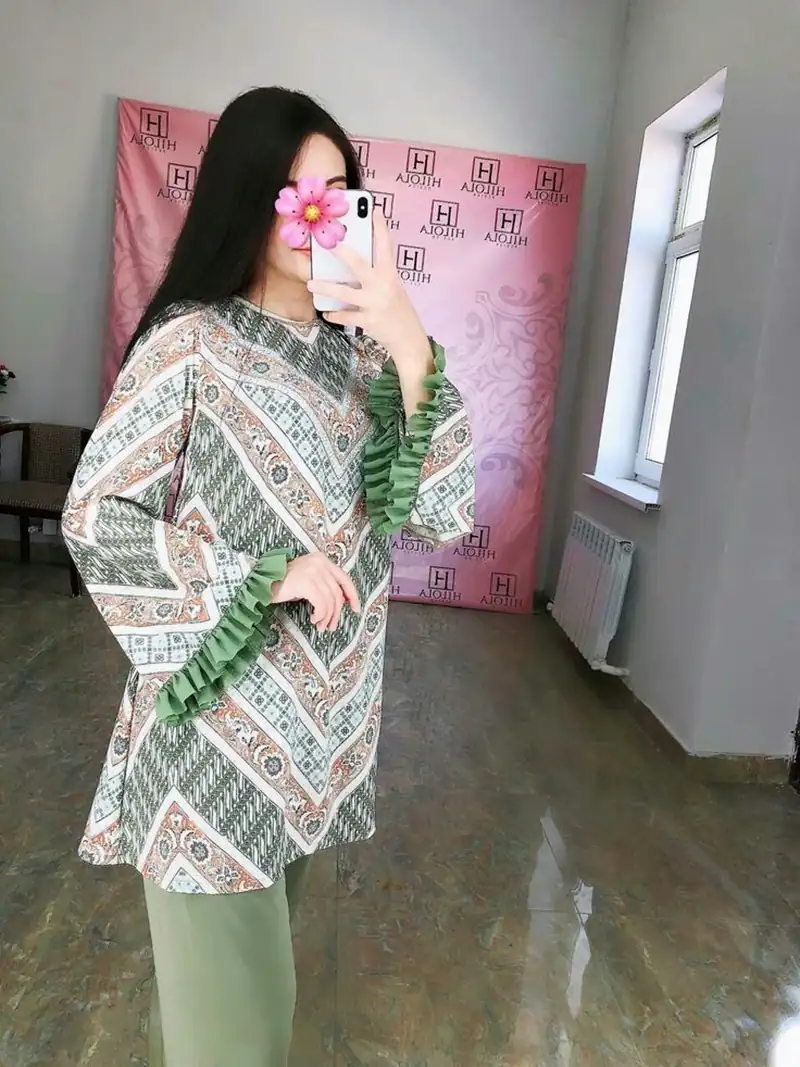 ست بلوز شلوار نخی شیک خانگی زنانه