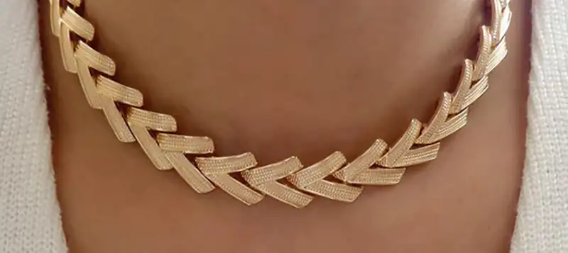 گردنبند چوکر طلا سنگین