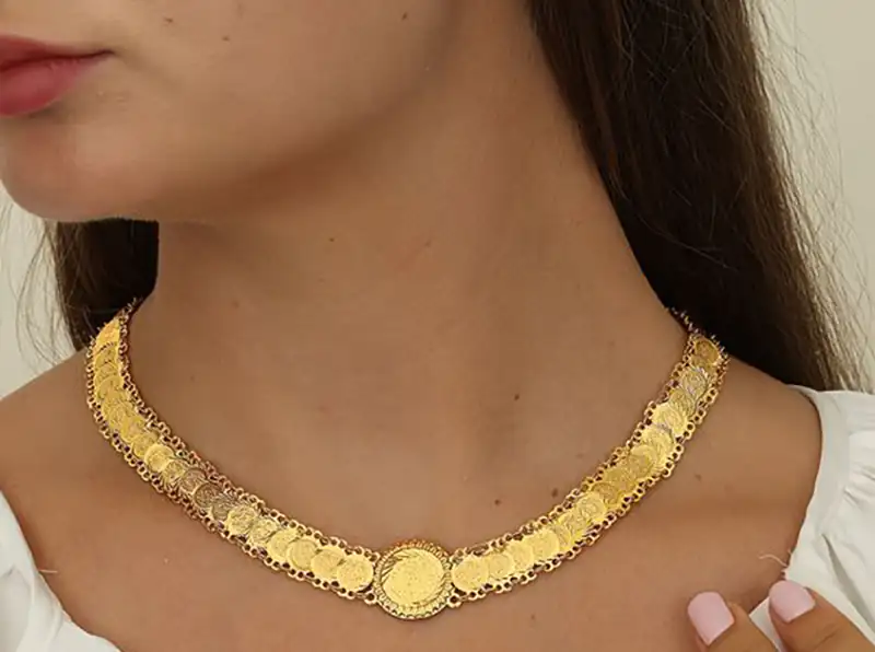 گردنبند چوکر طلا سنگین