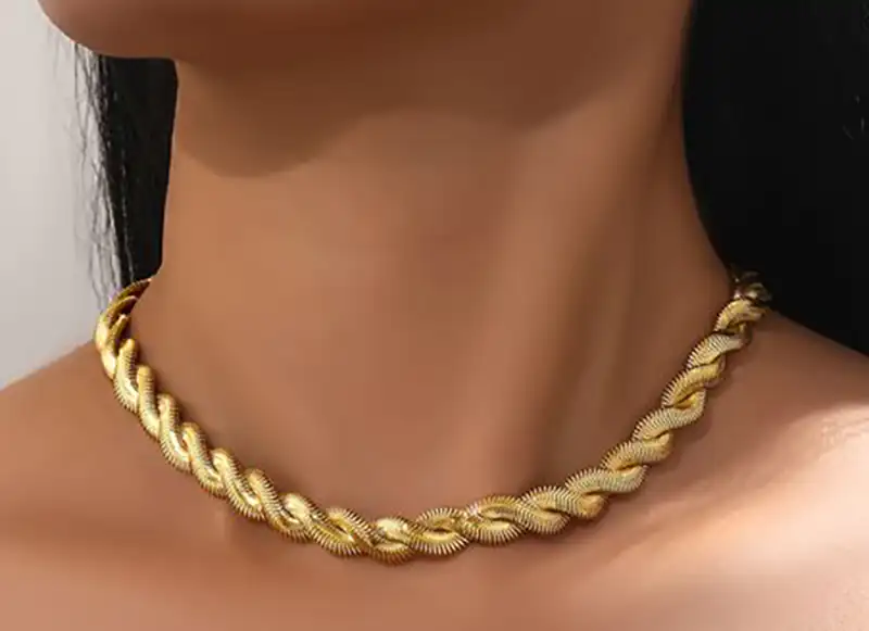 گردنبند چوکر طلا سنگین