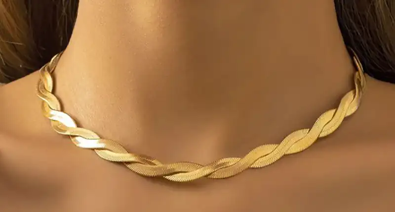 گردنبند چوکر طلا سنگین