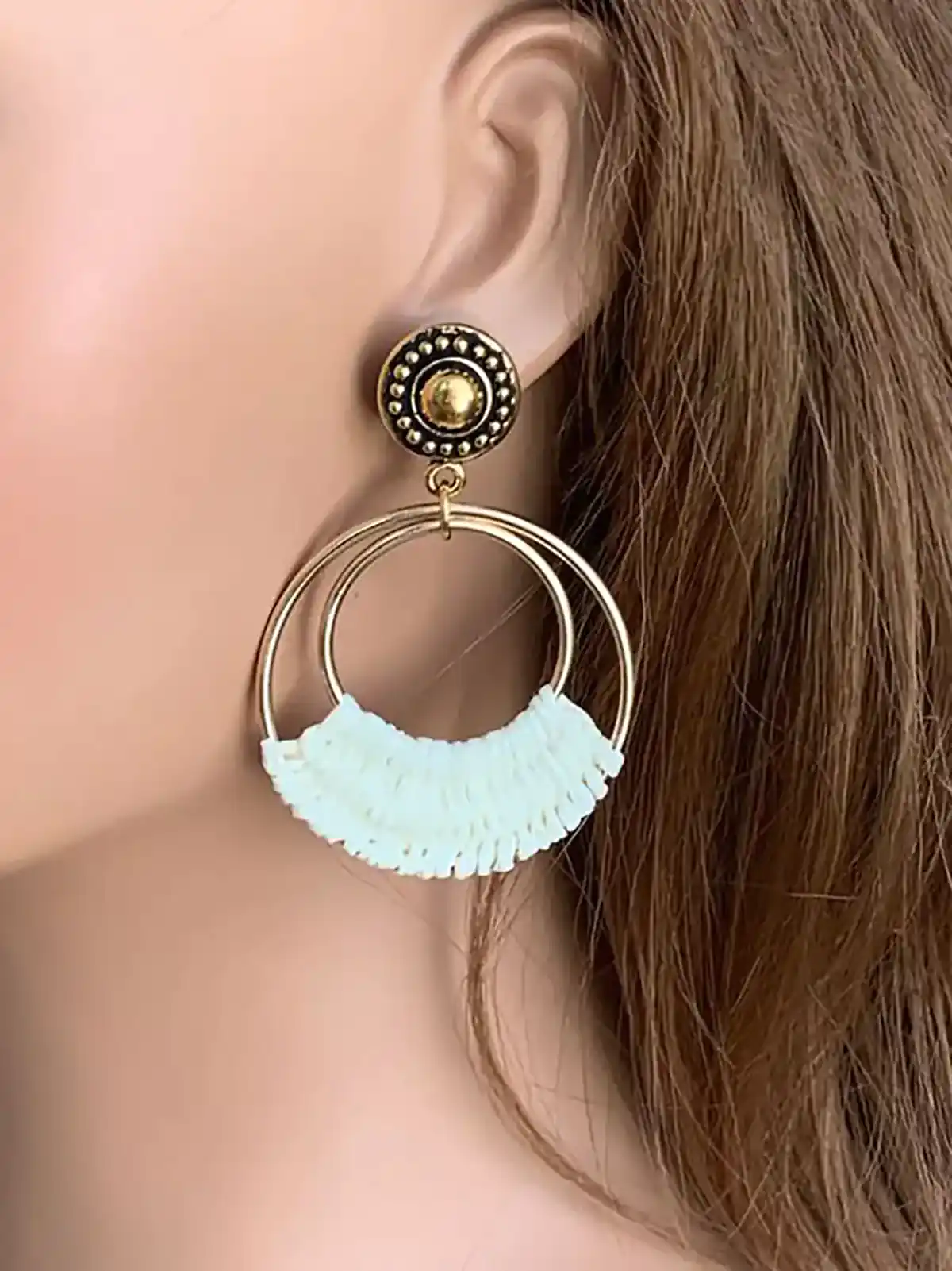 گوشواره اورسایز حلقه ای بوهو