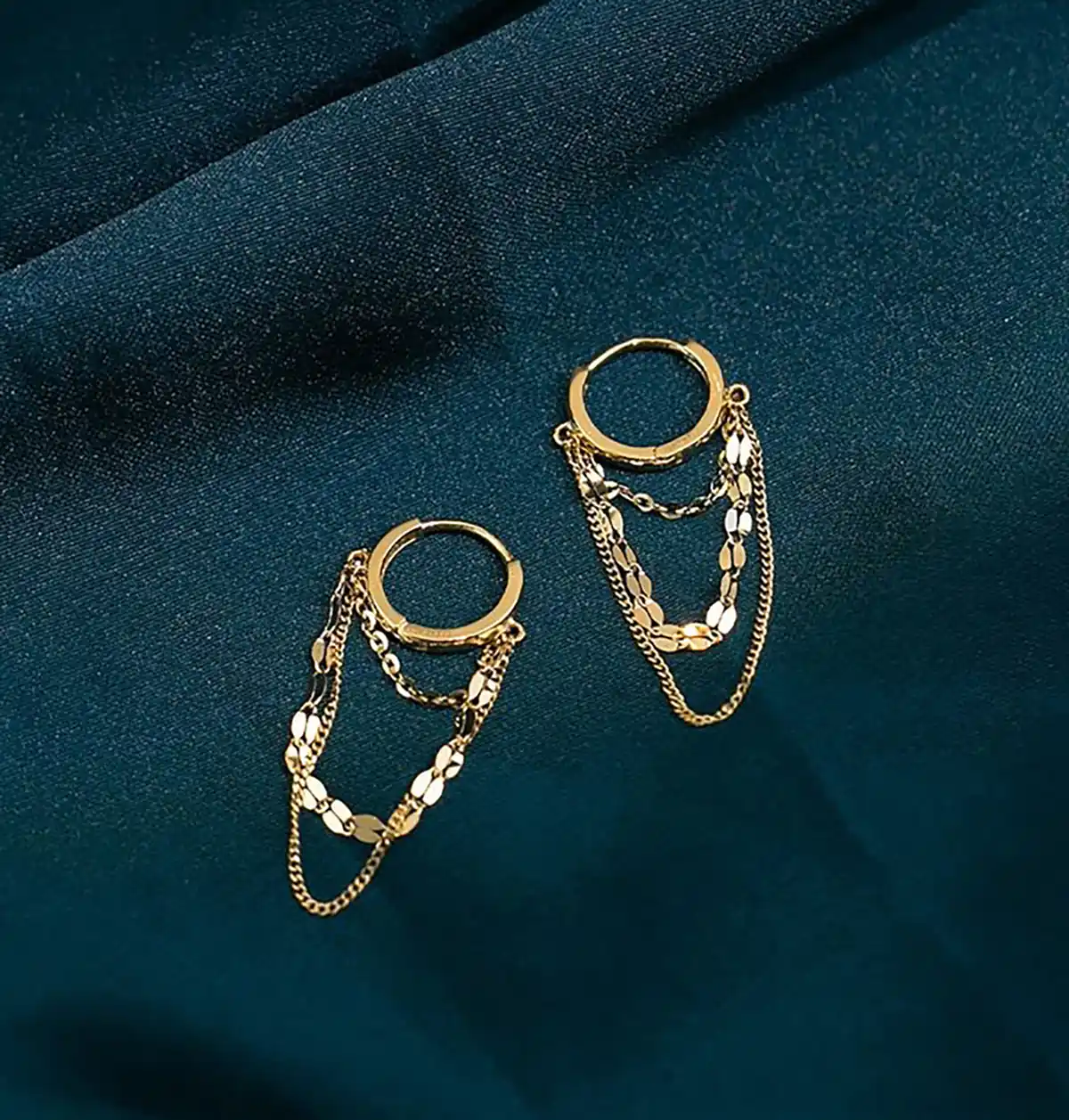 گوشواره دو تایی زنجیری اسپرت