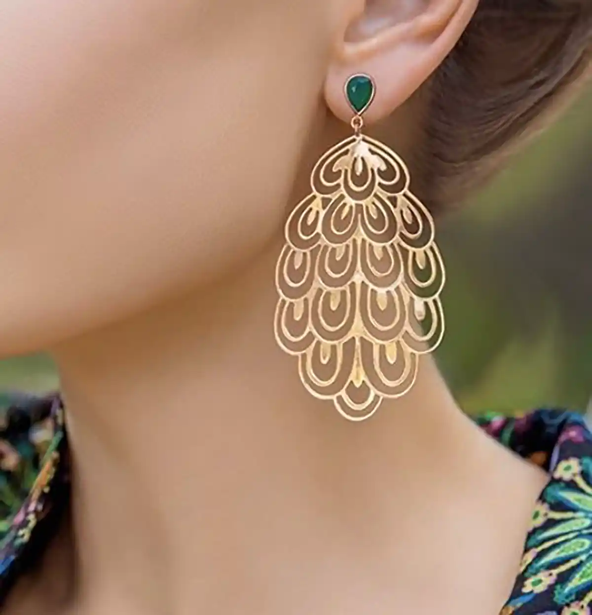 گوشواره طاووسی طلا