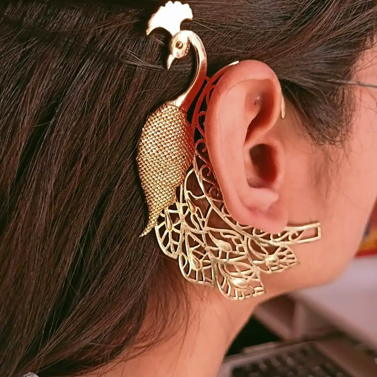 گوشواره طاووسی طلا
