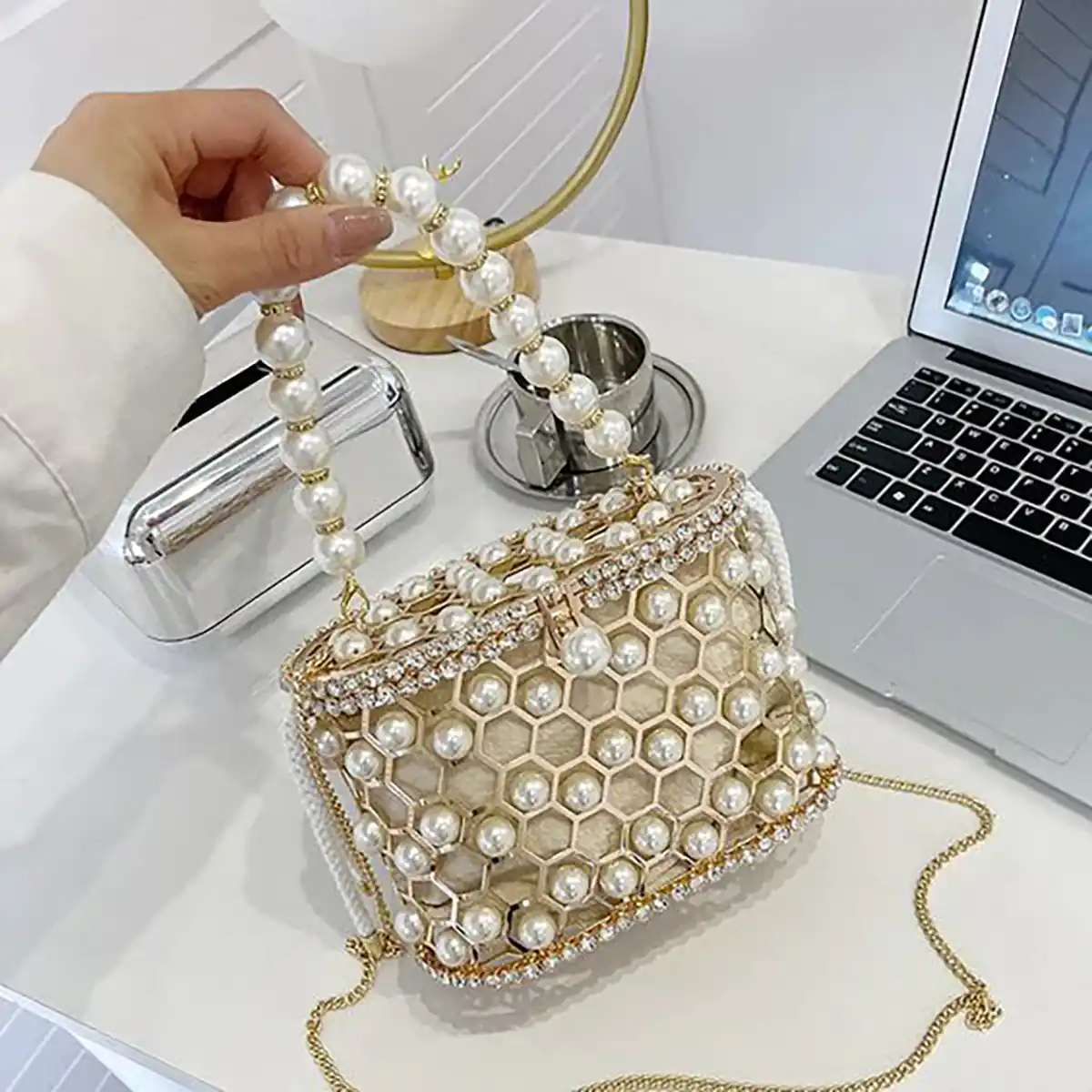 کیف مرواریدی مجلسی