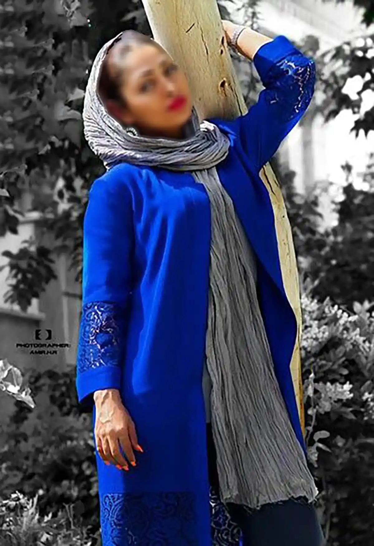 مانتو آبی کاربنی