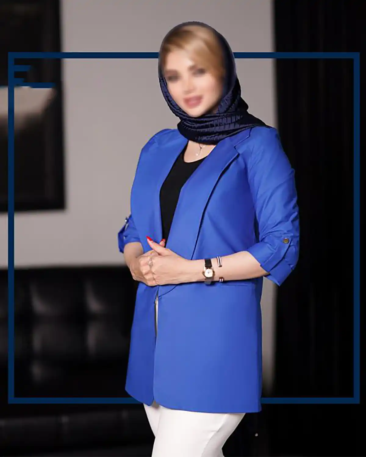 مانتو آبی کاربنی