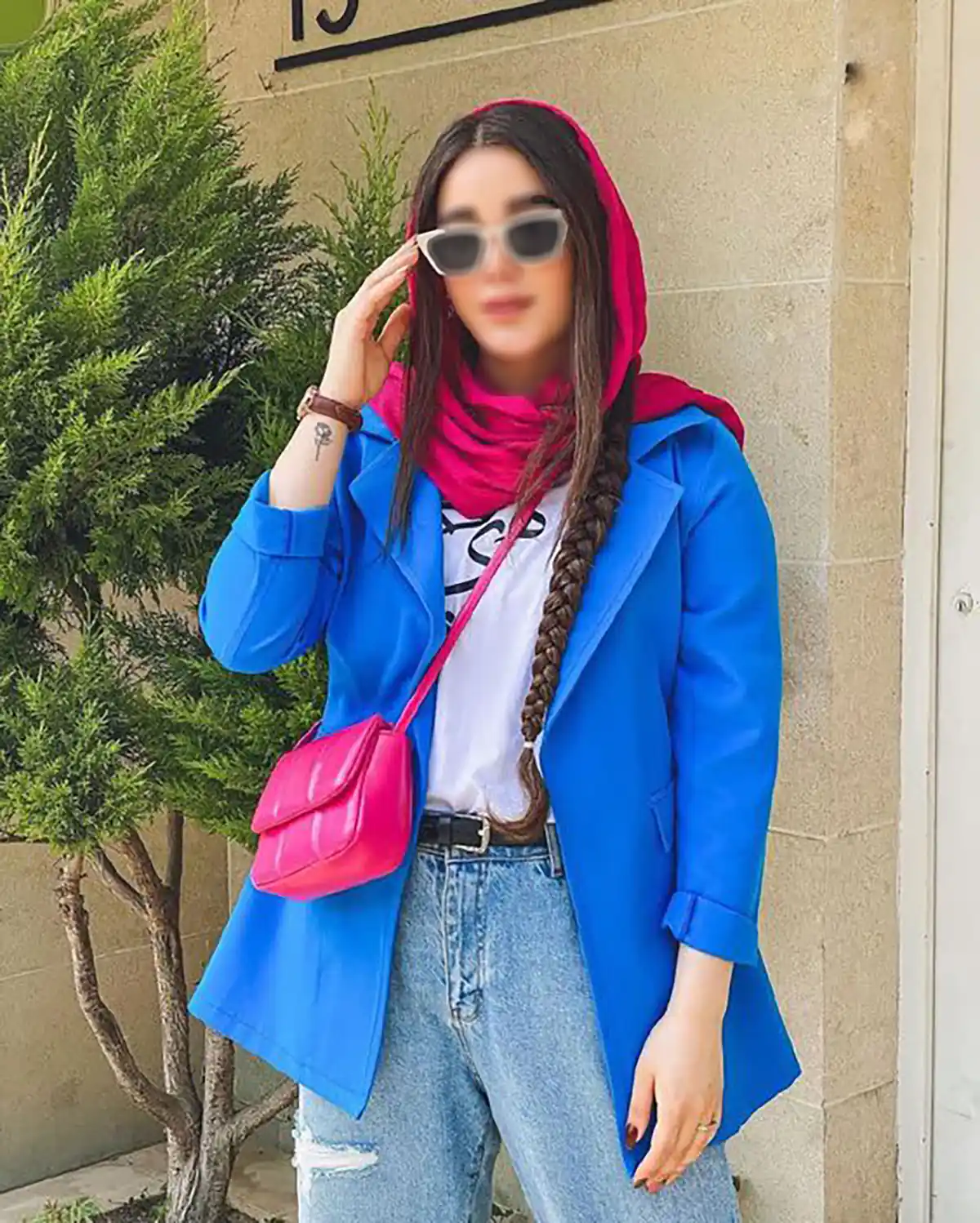 مانتو آبی کاربنی