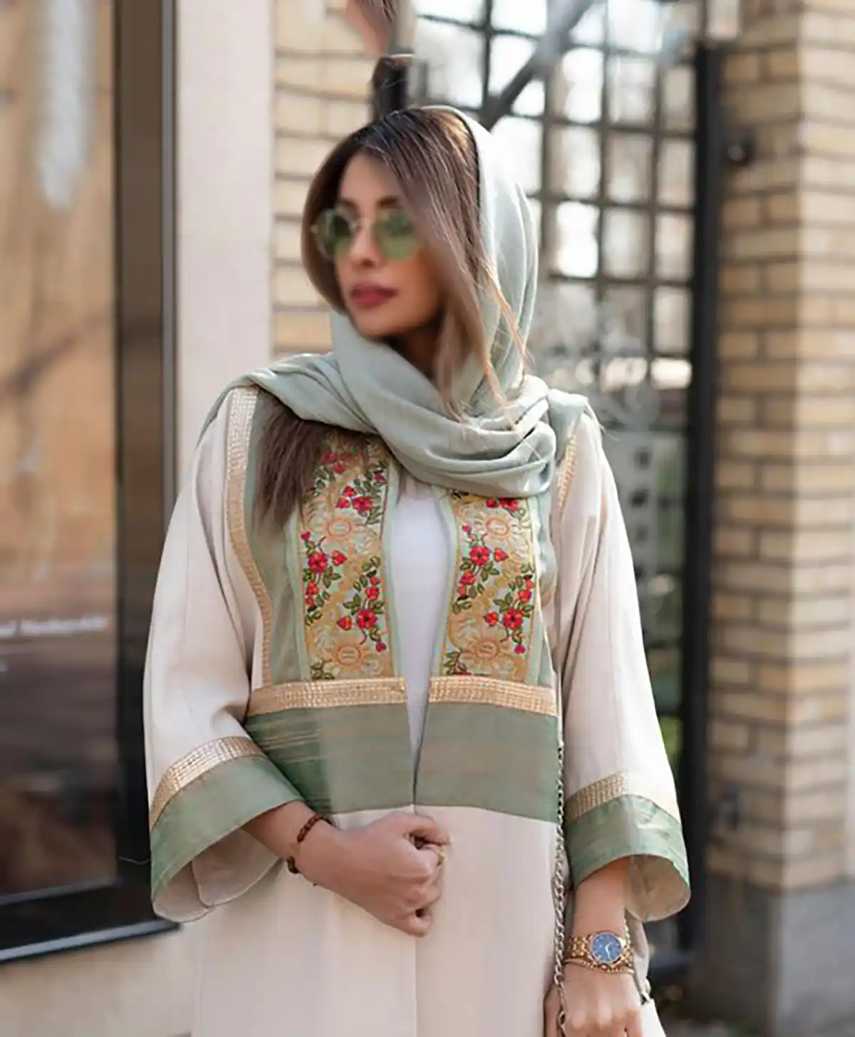 مانتو لینن سوزن دوزی هندی
