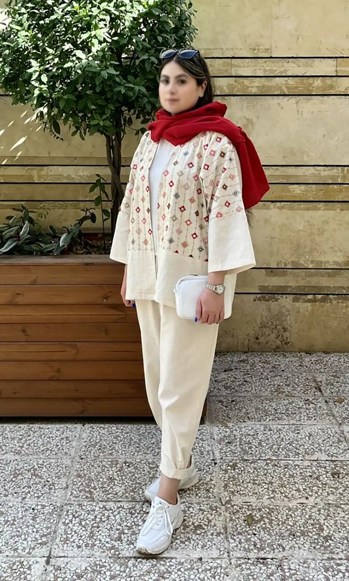 مانتو لینن سوزن دوزی هندی