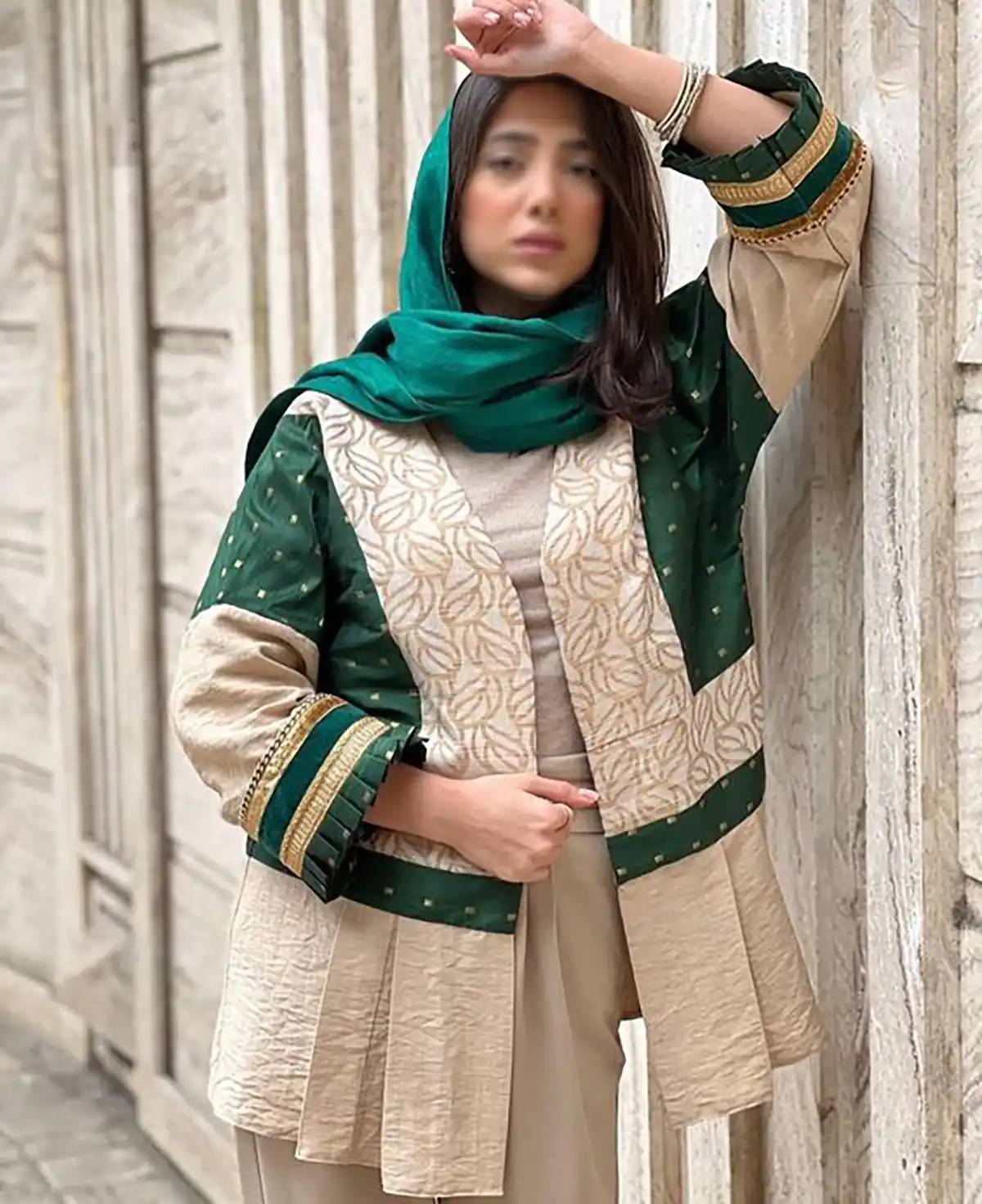 مانتو لینن سوزن دوزی هندی