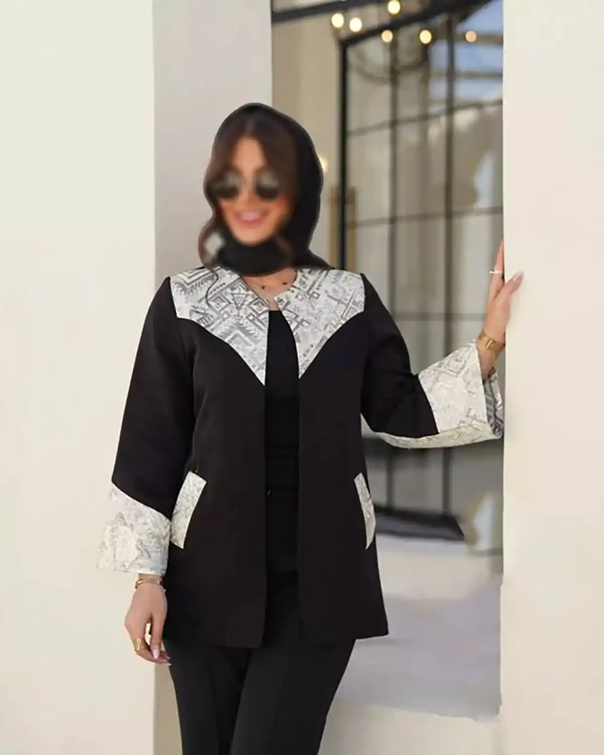 مانتو لاکچری مشکی محرمی
