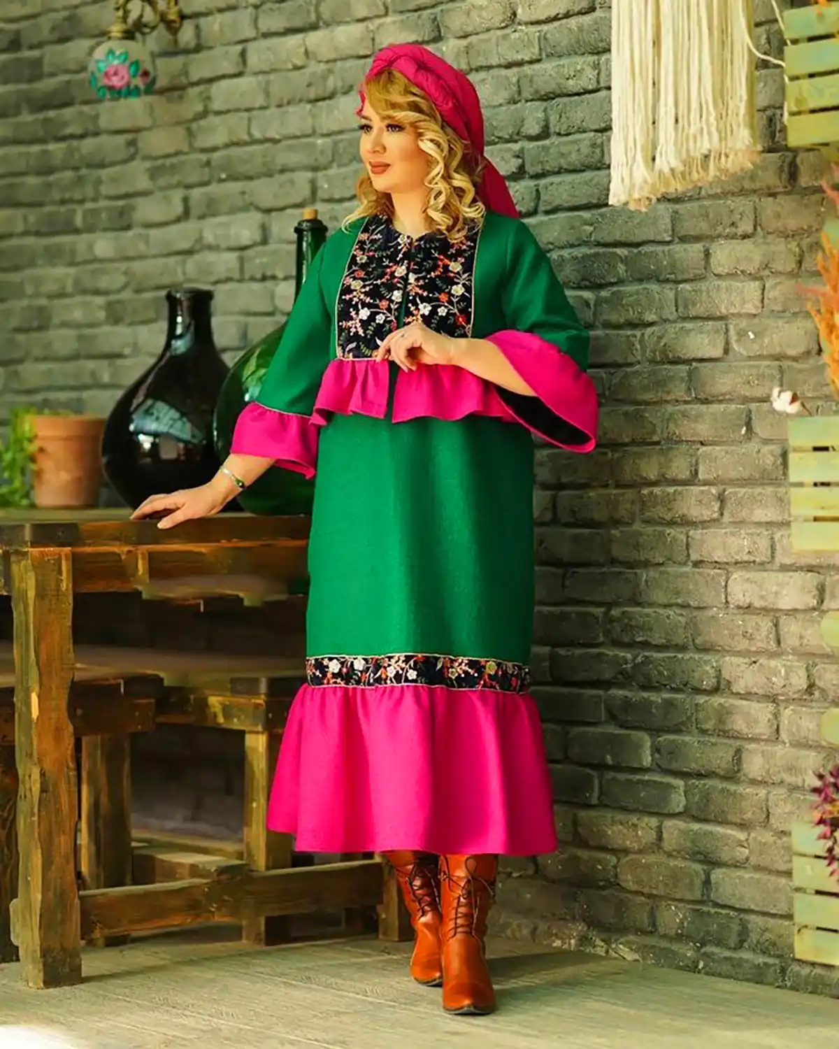 مانتوی سبز سبک و خنک