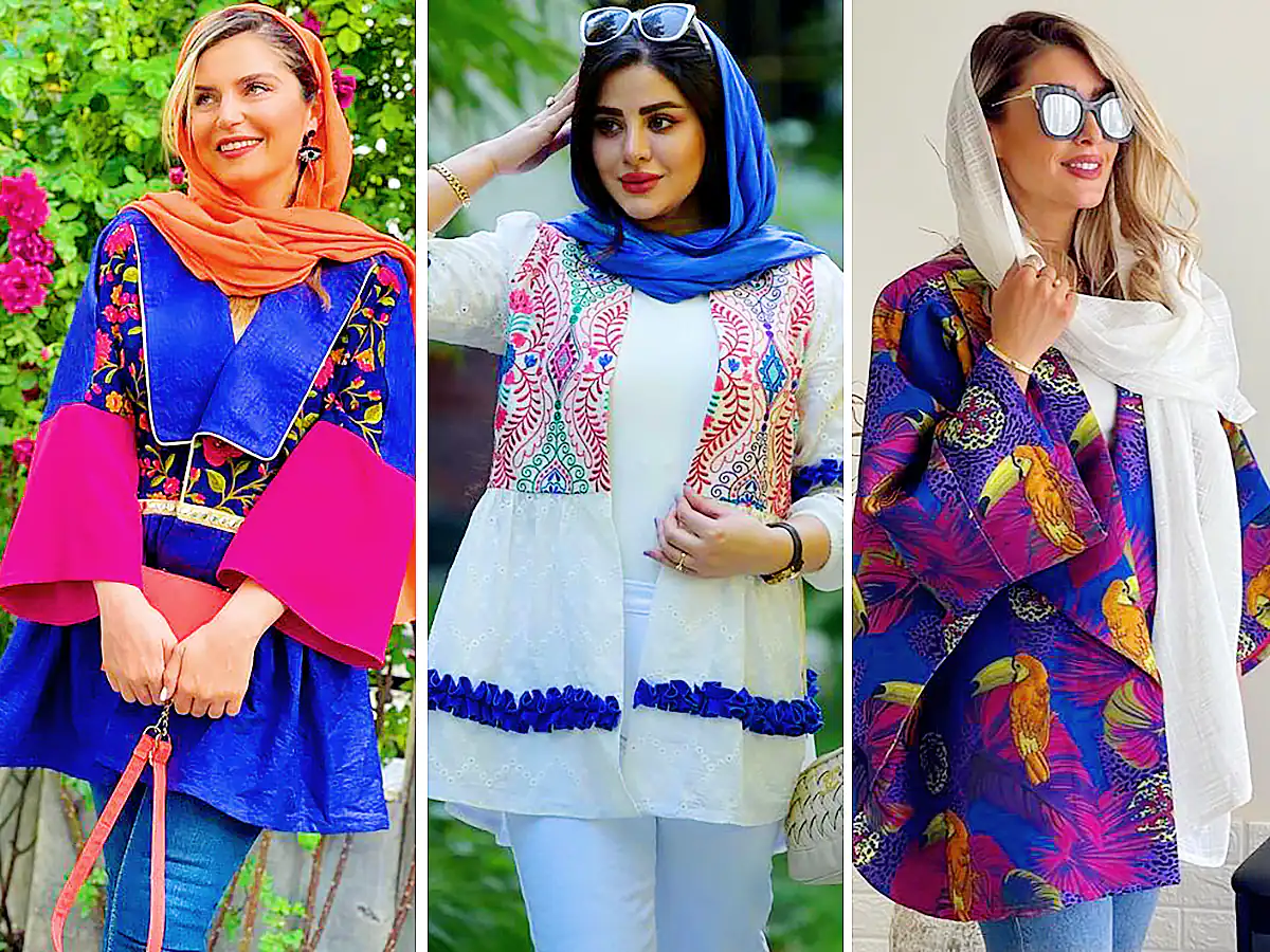 مانتو تافته ابریشم سوزن دوزی