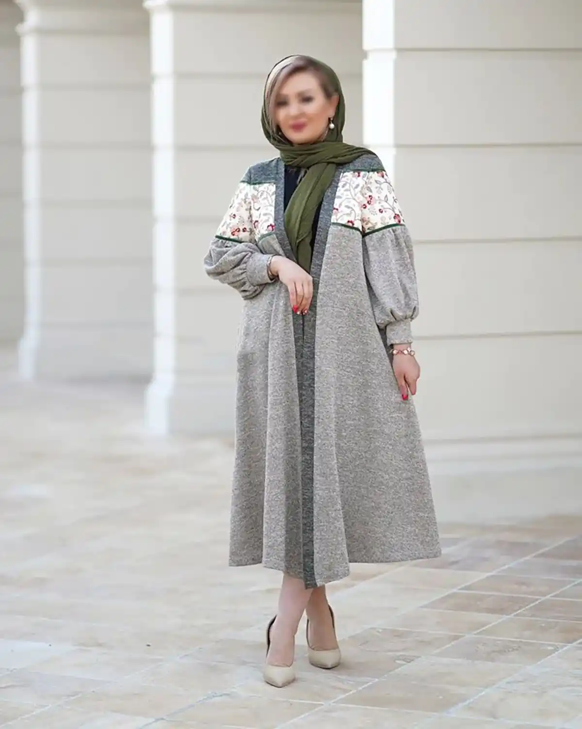مانتو کتان کریستال مزونی