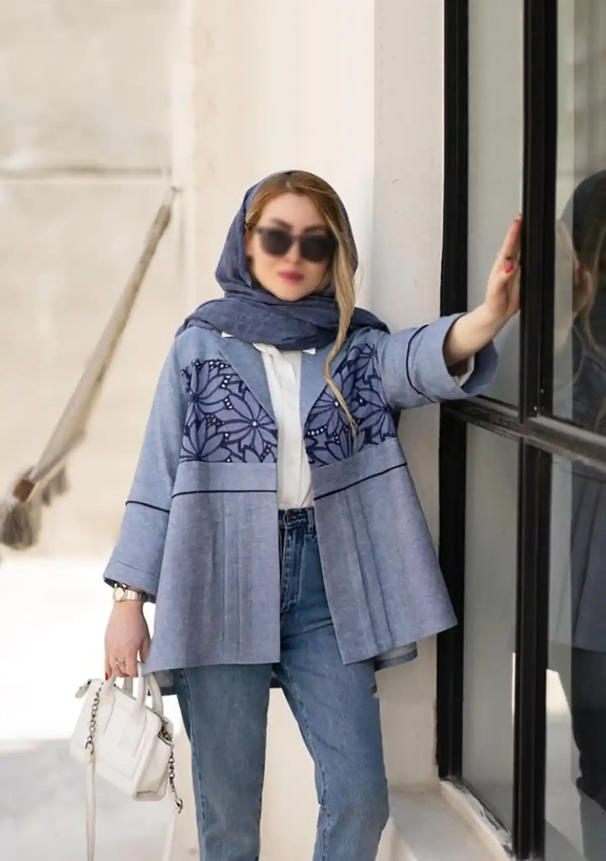 مانتو کتان کریستال مزونی