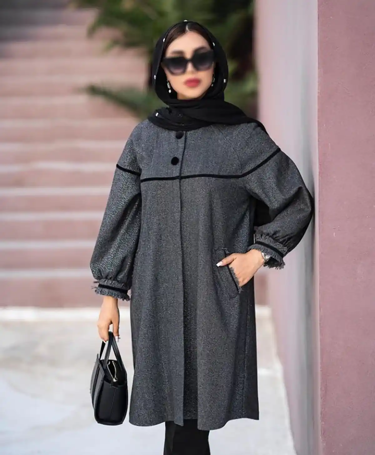مانتو کتان کریستال مزونی