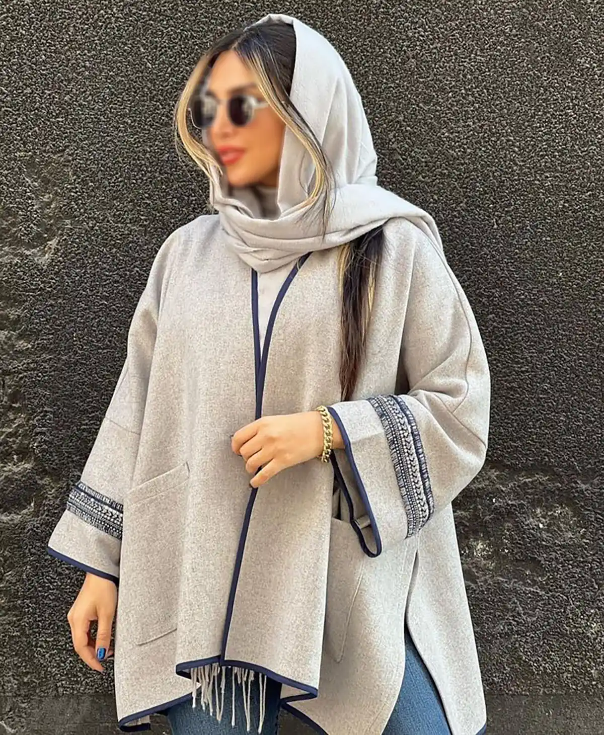 مانتو کتان کریستال مزونی