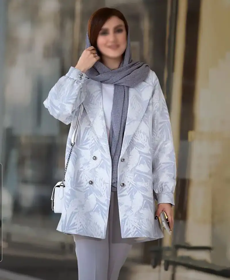 مانتو لاکچری با پارچه ژاکارد