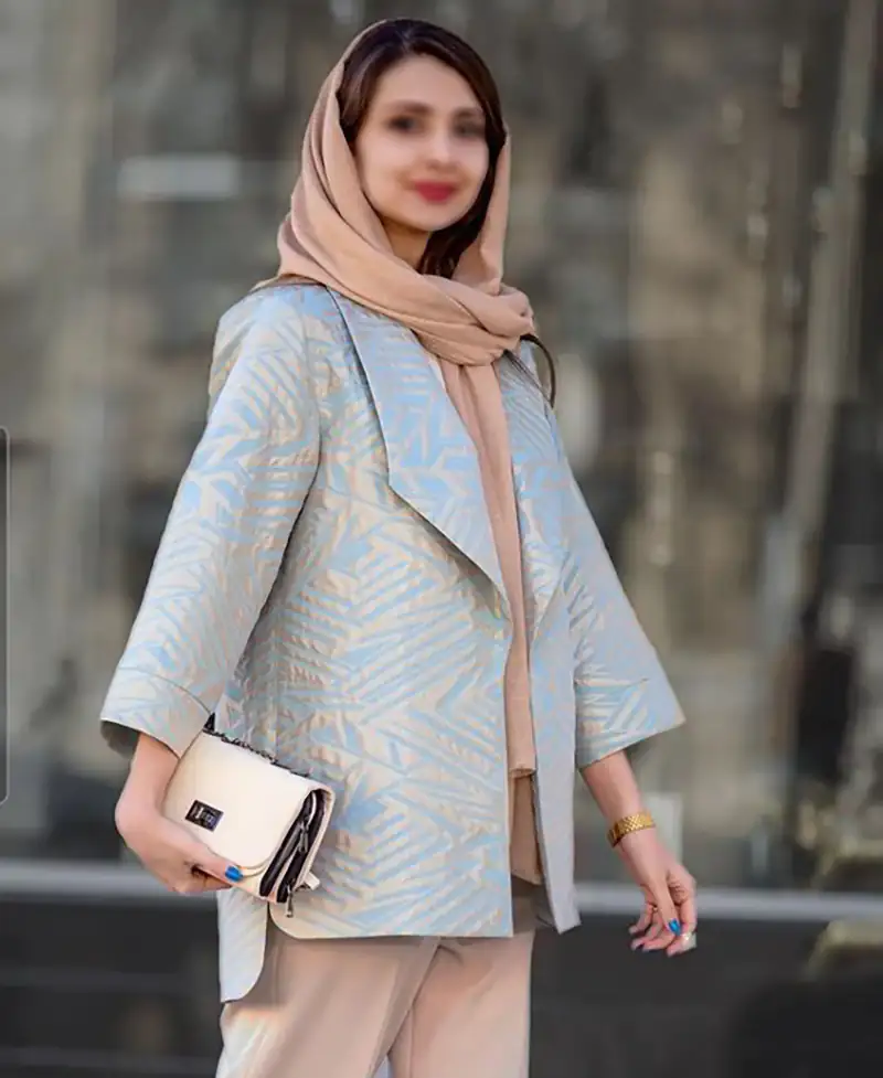 مانتو لاکچری با پارچه ژاکارد