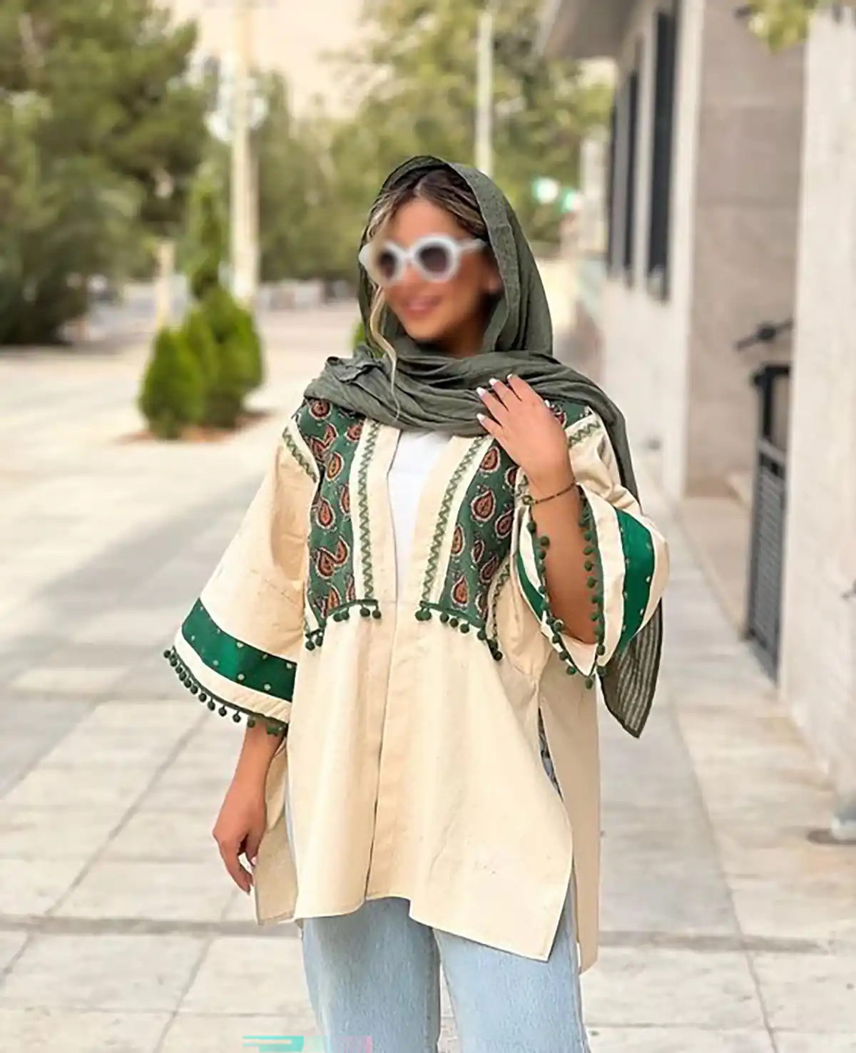 مانتو شیک لینن داماسک