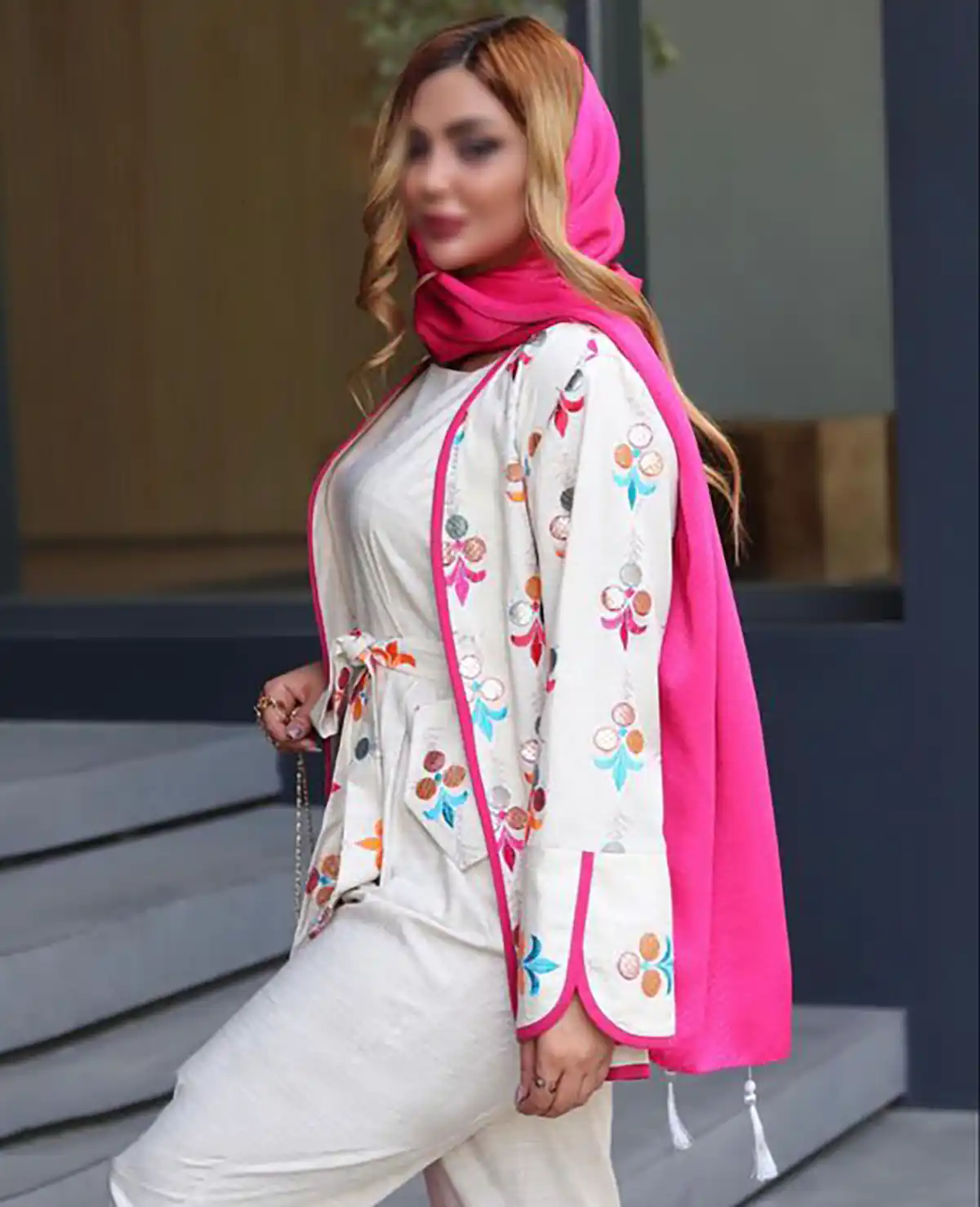مانتو شیک لینن داماسک