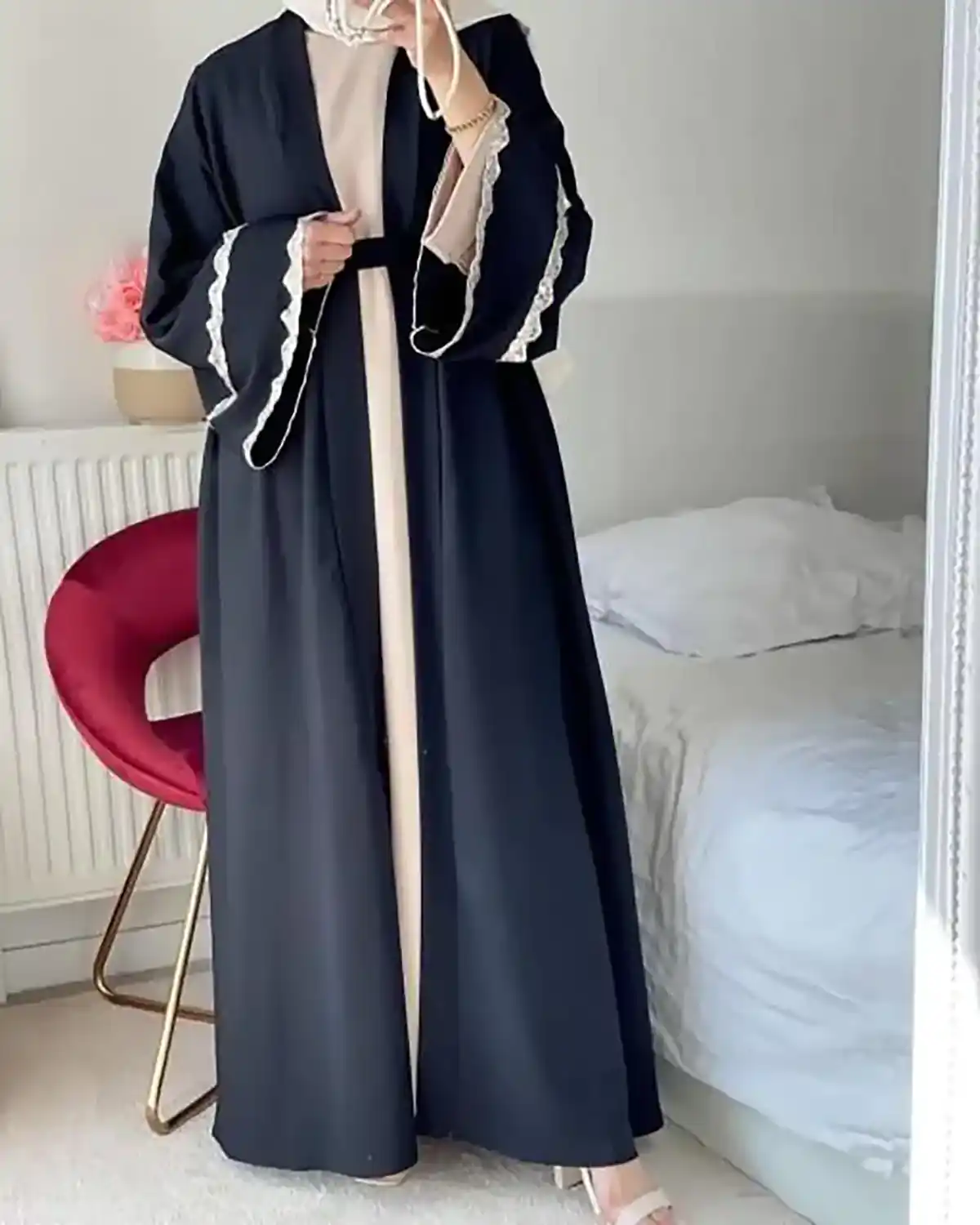مدل مانتو کفتان مشکی زنانه