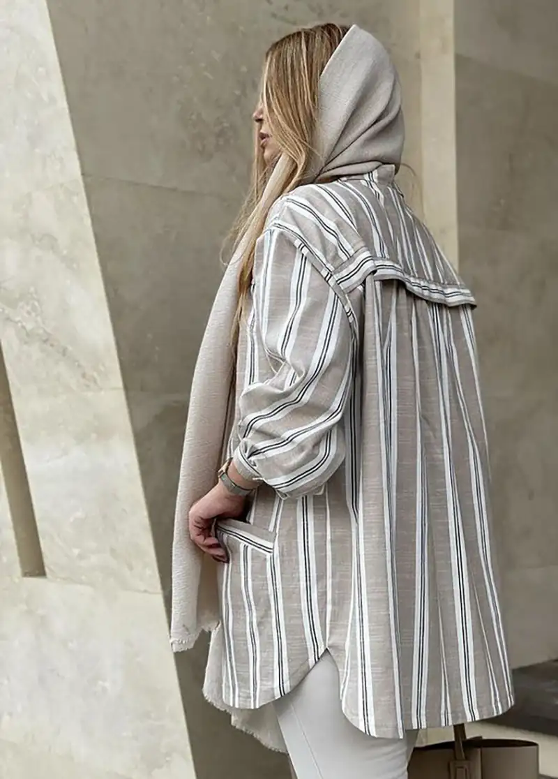 مدل مانتو راه راه زنانه