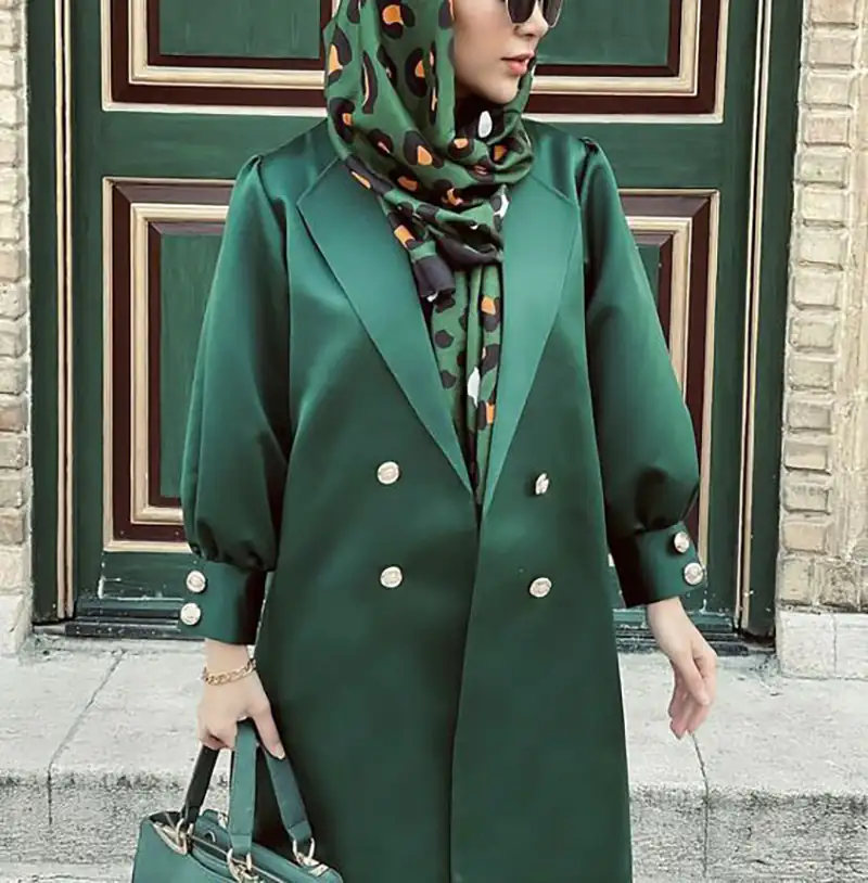 مدل مانتو ترندی سبز