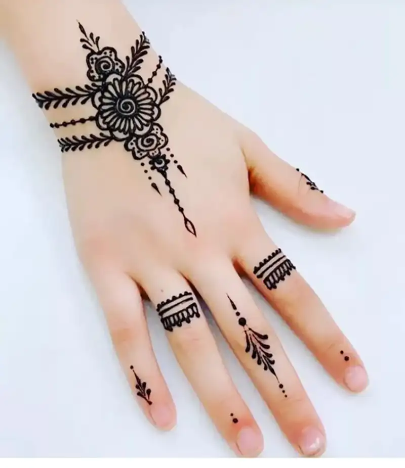 طراحی زیبا و ساده طرح حنا