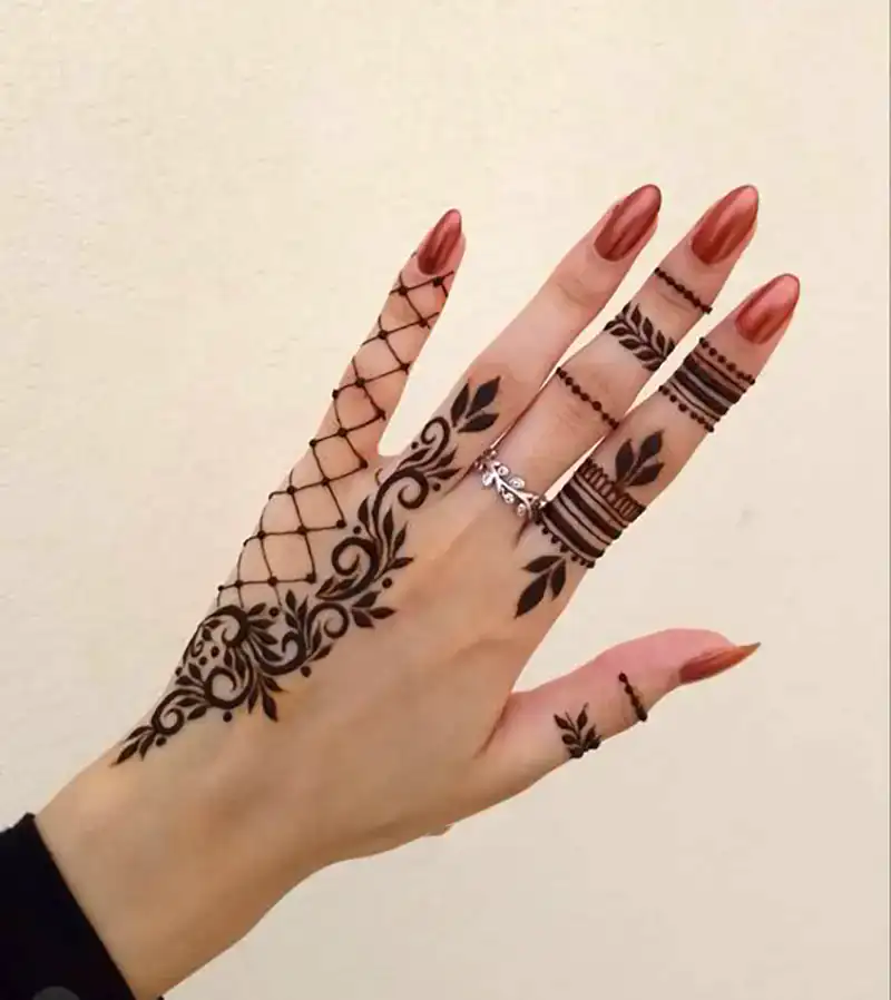 طراحی زیبا و ساده طرح حنا