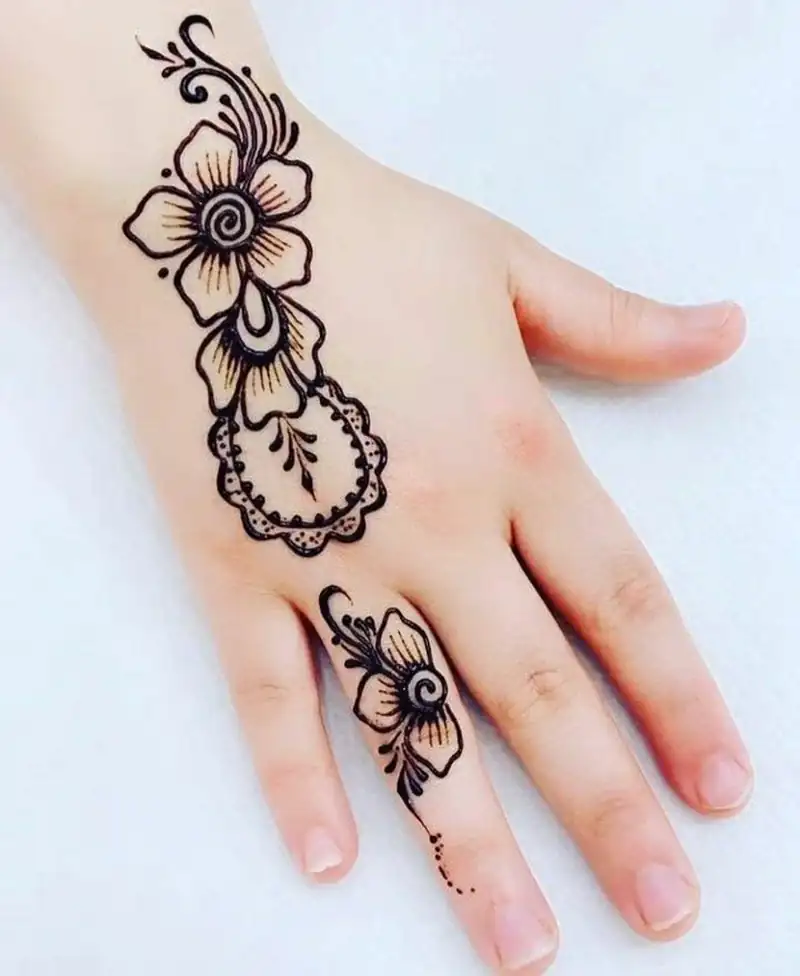 طراحی زیبا و ساده طرح حنا
