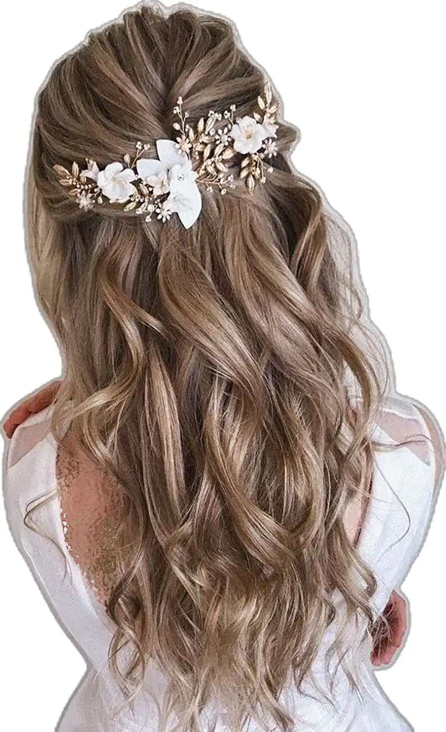 مو با گل طبیعی ساده و شیک