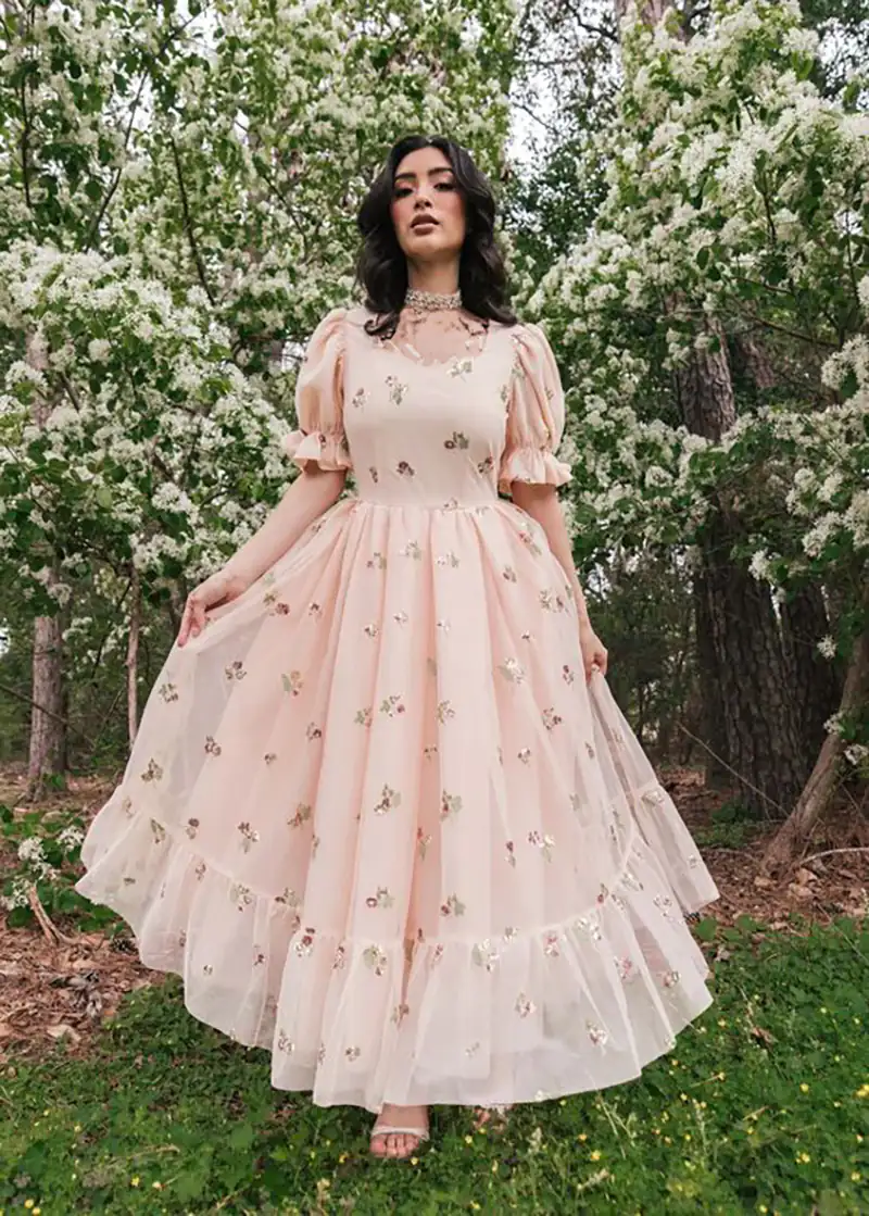 پیراهن بلند نخی و سبک