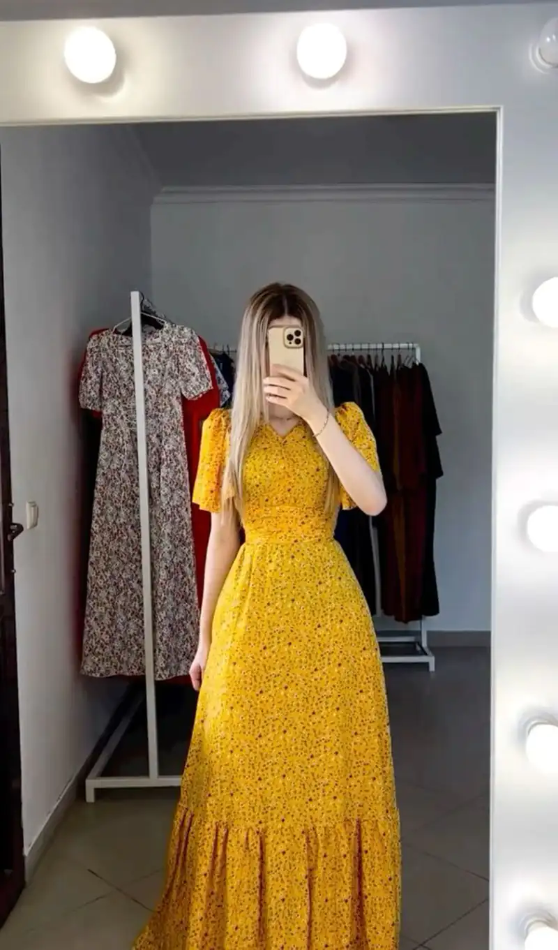 پیراهن بلند نخی و سبک